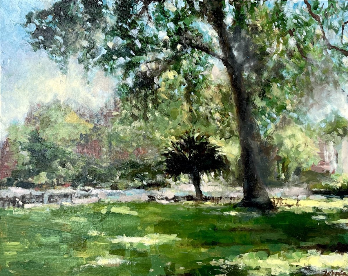 London Park in Spring by Simon Zekaria Art