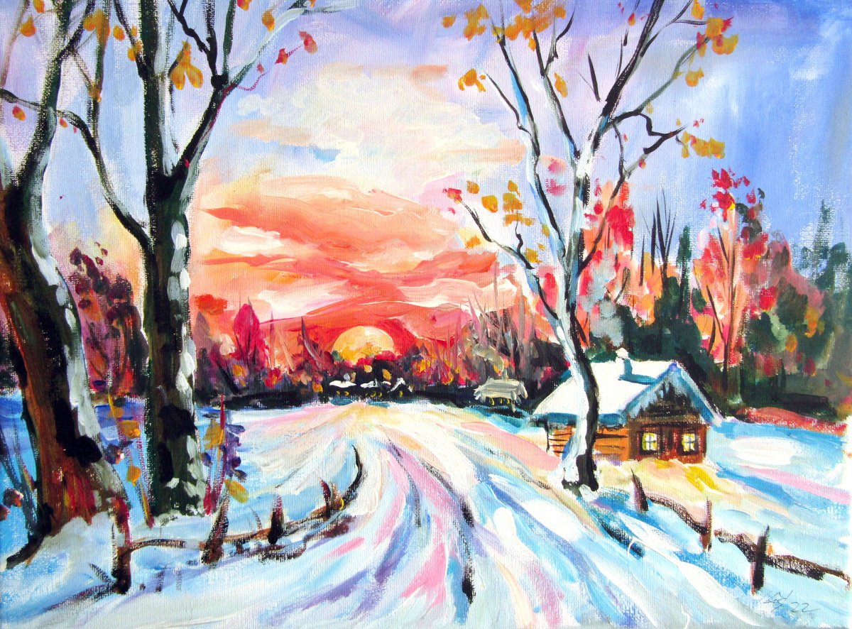  Wintertime By Kovacs Anna Brigitta, 16 X 12, Artwork For Sale On Artfinder