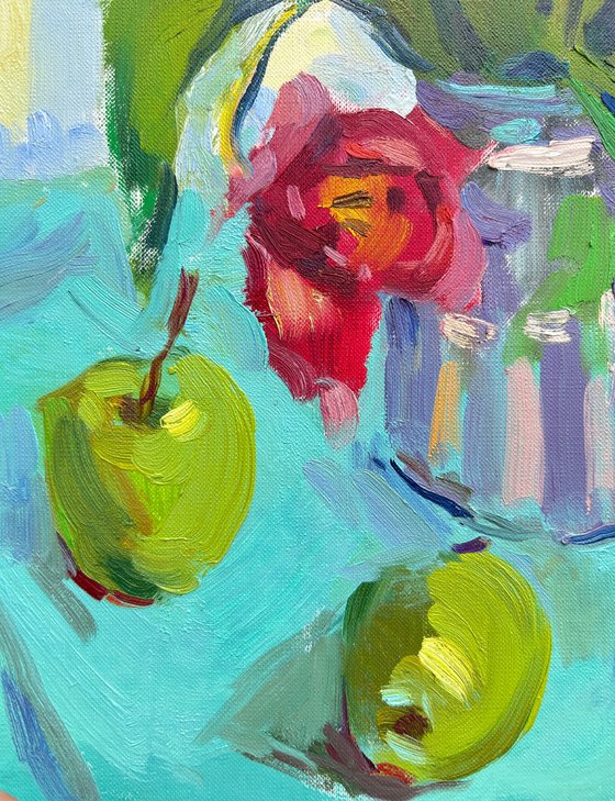 Still life with tulips