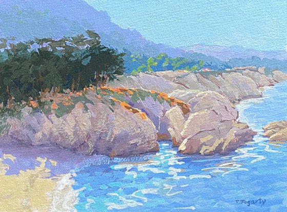 View Towards Carmel Highlands From Gibson Beach