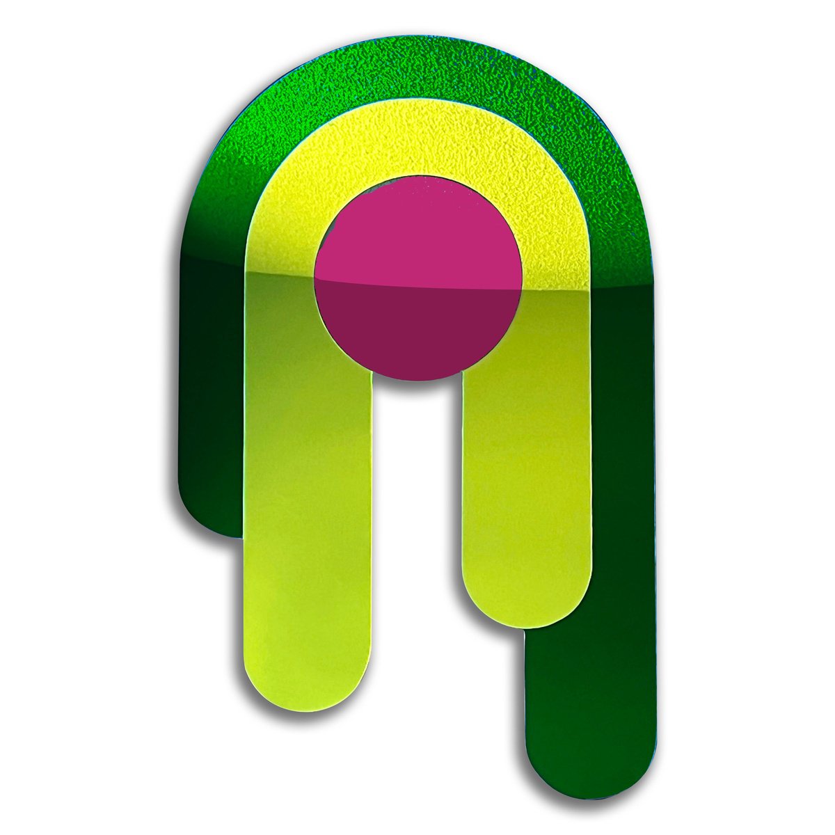 Geometric Abstract Collage By Dong Su, 18 X 28, Suspension No.9, Original Artwork