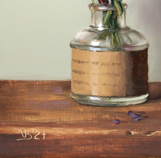 Lavender in a Glass Vase
