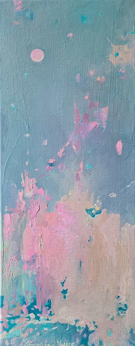 Pink Moon Reflections. diptych