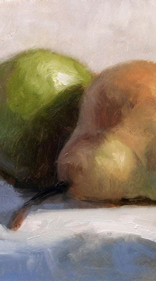 2 Pears in White by Pascal Giroud