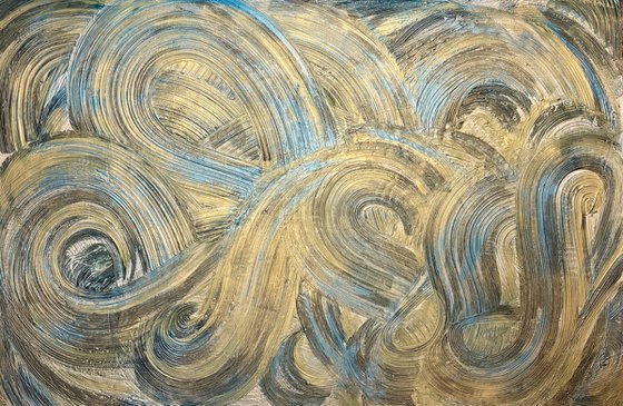 Golden waves 80x120x2 cm