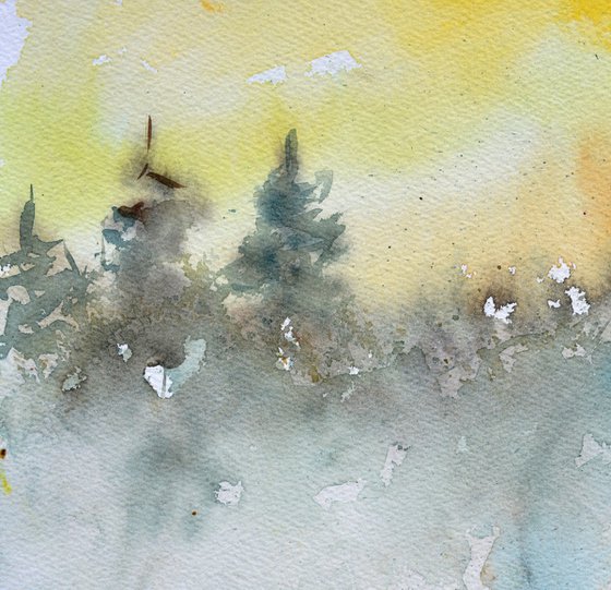 Soft awakening watercolor