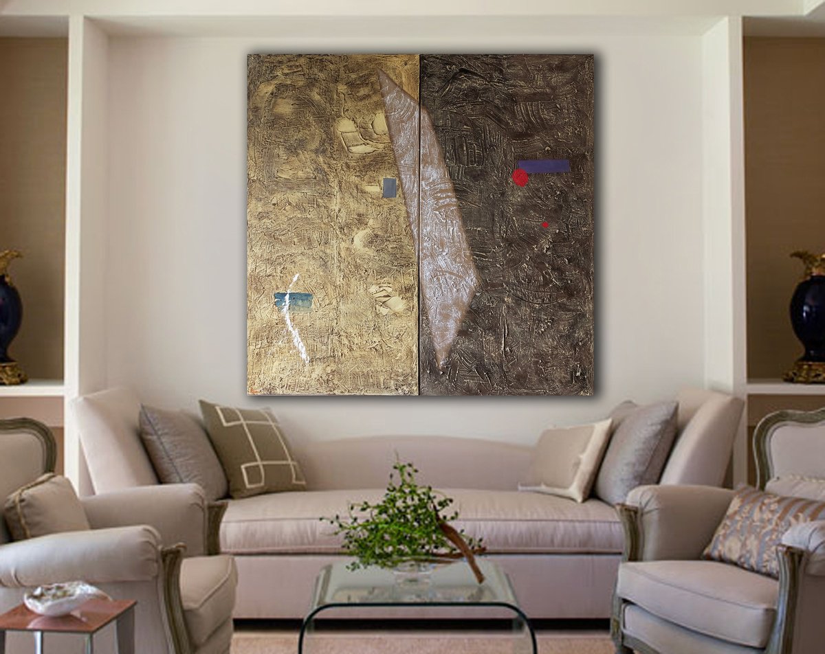  Unexpected Transition. Diptych. By Rumen Spasov, 55 X 55, Artwork For Sale On Artfinder