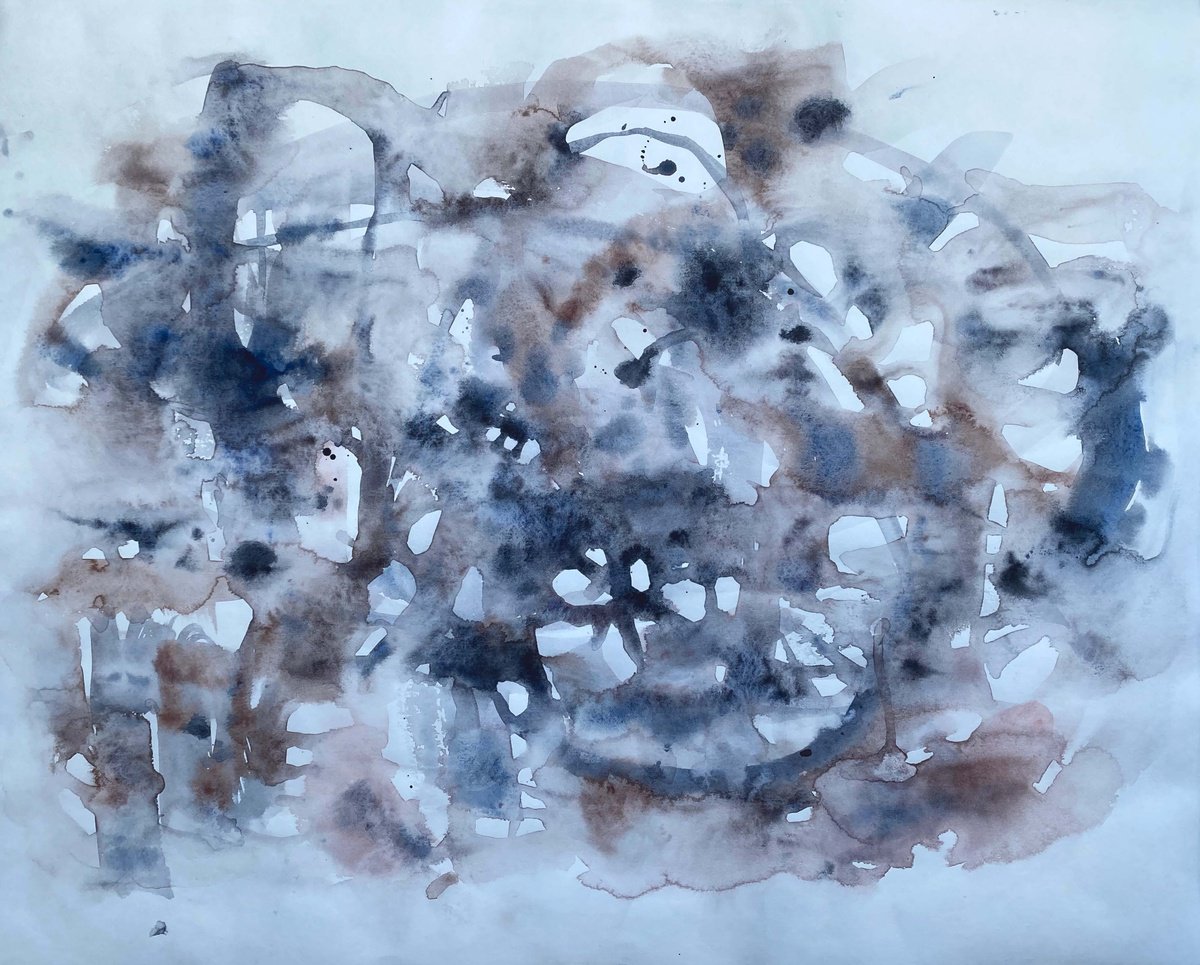 Impressionistic Abstract Acrylic Painting By Galina Poloz, 20 X 16, This Morning 1., Original Artwork