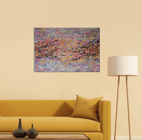 Field in Pink -  Abstract Modern Landscape