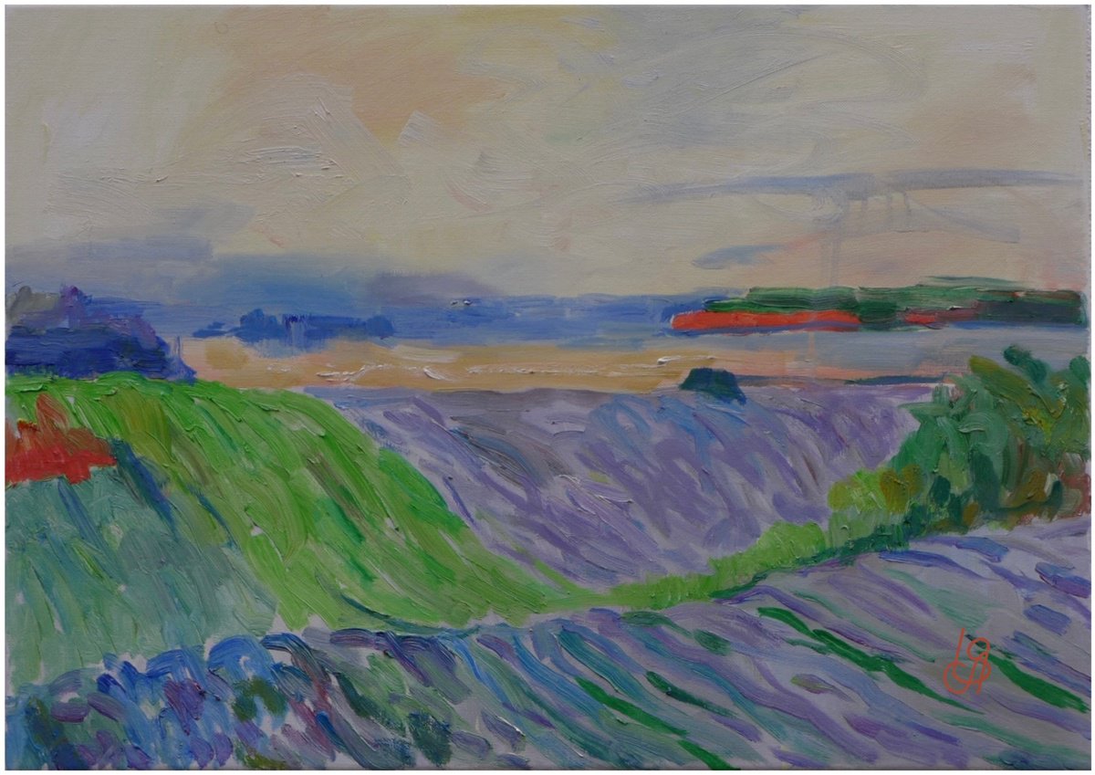 Lavender Field By Irina Smirnova-Seymour, 28 X 20, Artwork For Sale On Artfinder