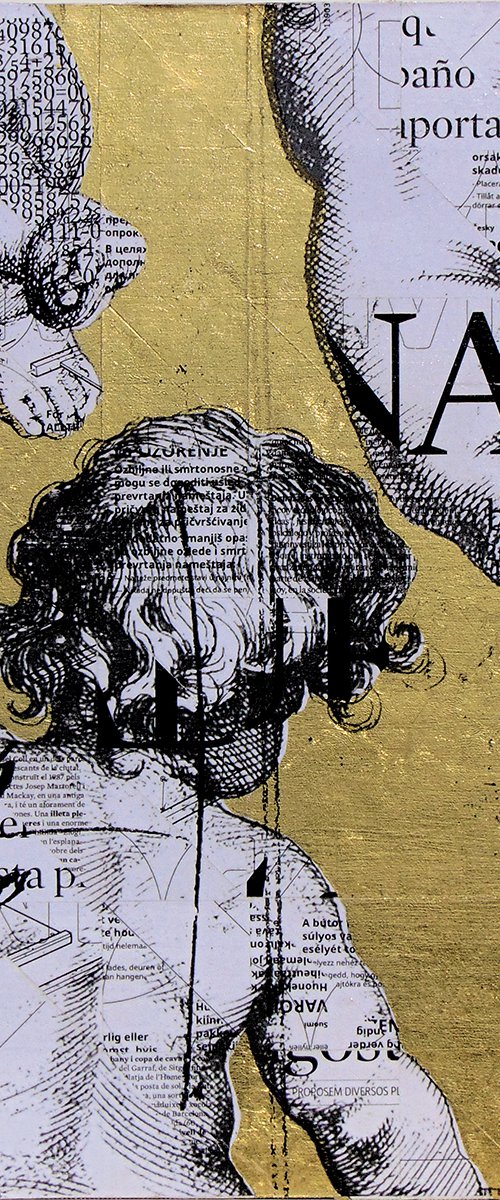 Collage_27_40x40 cm_Golden angels by Manel Villalonga