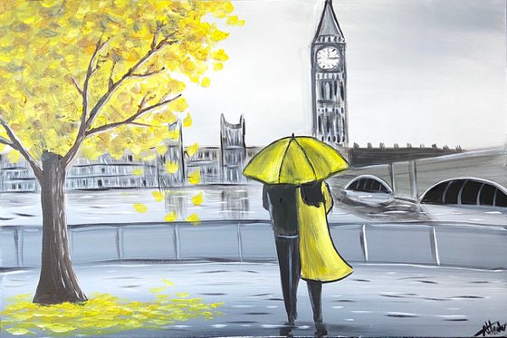 Yellow London Umbrellas