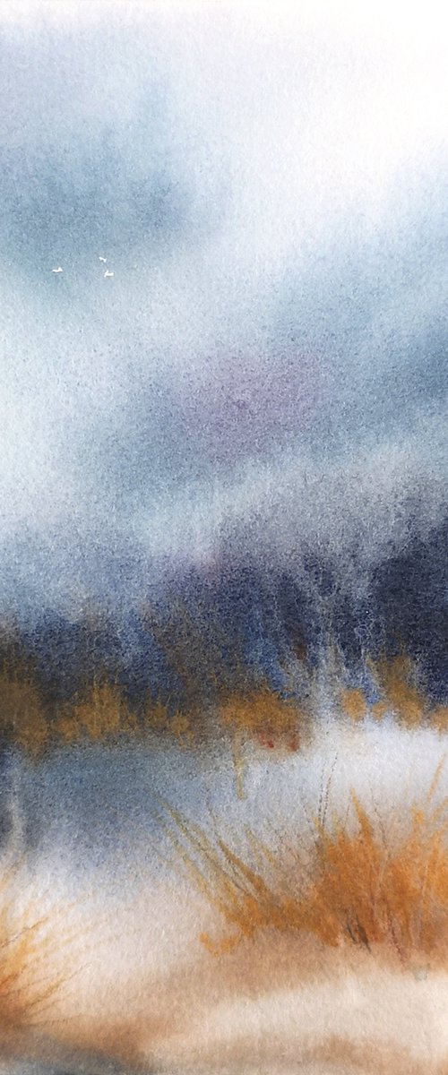 Abstract winter landscape by Olga Grigo