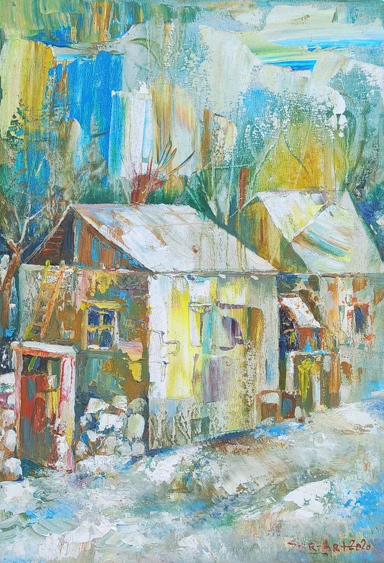 Winter(20x30cm, oil painting, ready to hang)