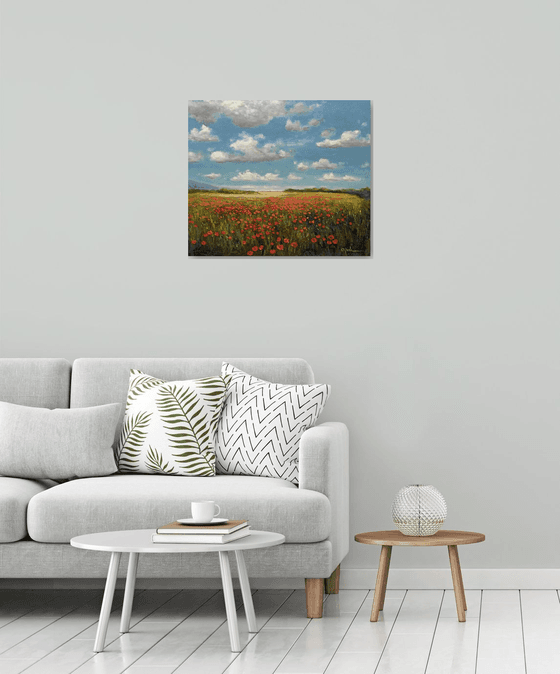 Poppies near the sea