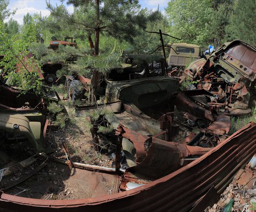 #55. Pripyat vehicle graveyard 1 - XL size by Stanislav Vederskyi