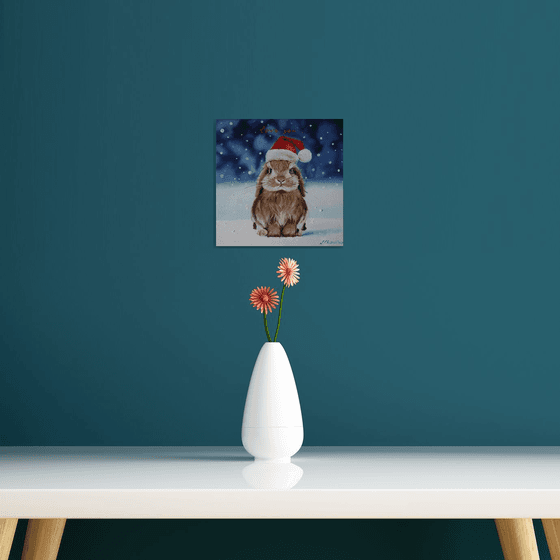 Christmas Bunny Painting