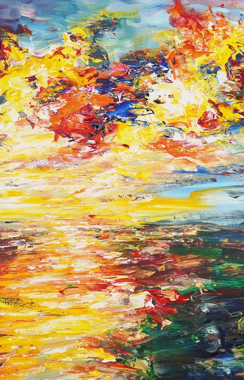 Landscape Evening Clouds D 1 by Peter Nottrott