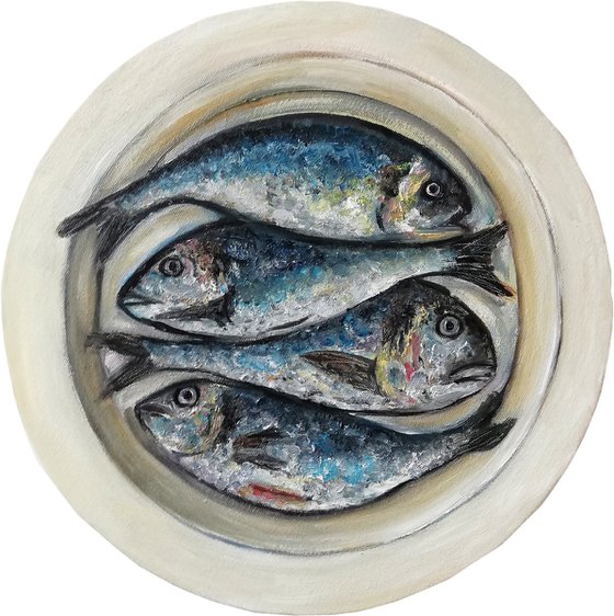 Four Fishes in a Plate