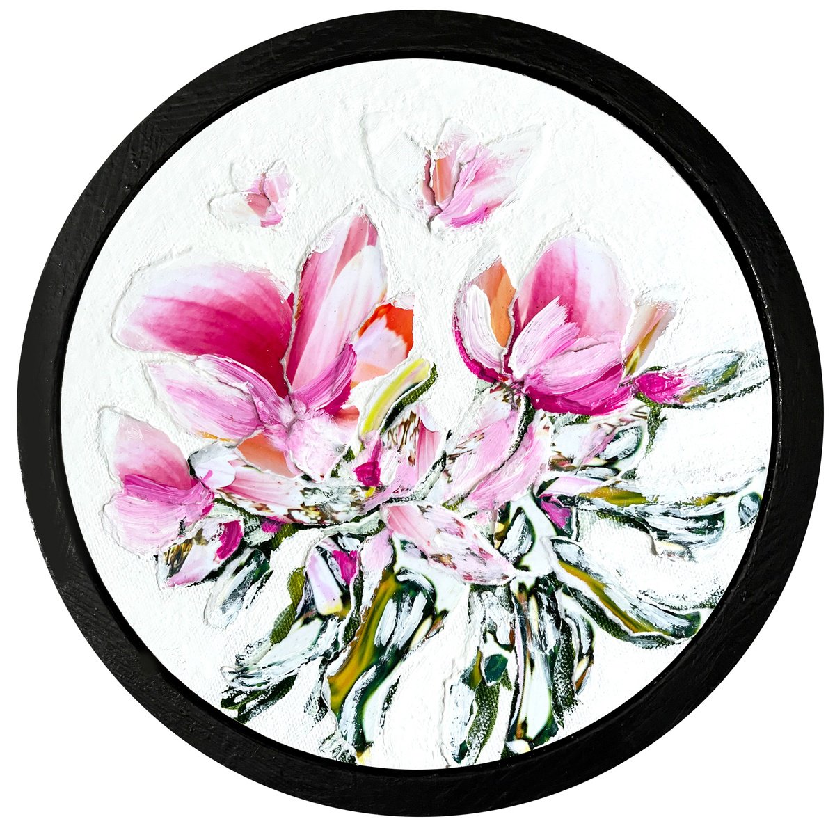 Organic Botanical Acrylic Painting By Corinne Natel, 9 X 9, To Be With You #75, Original Artwork