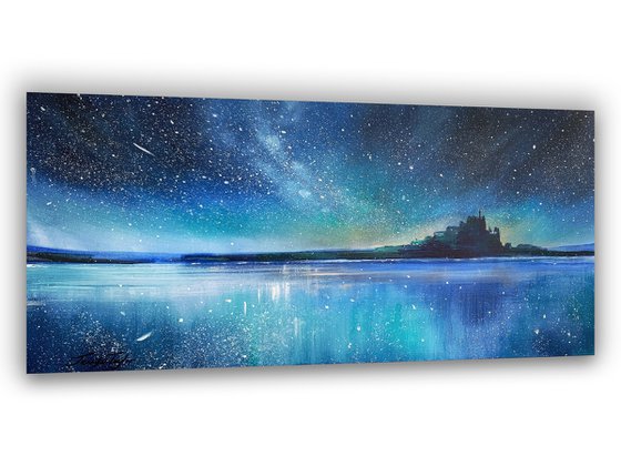 Unfolding Stars Over Bamburgh Castle