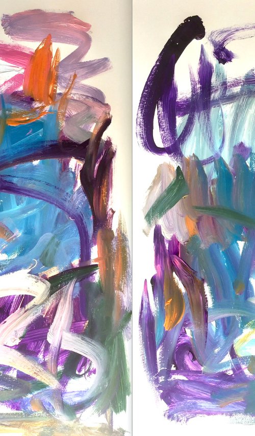 Should I Stay (Diptych) by Christel Haag