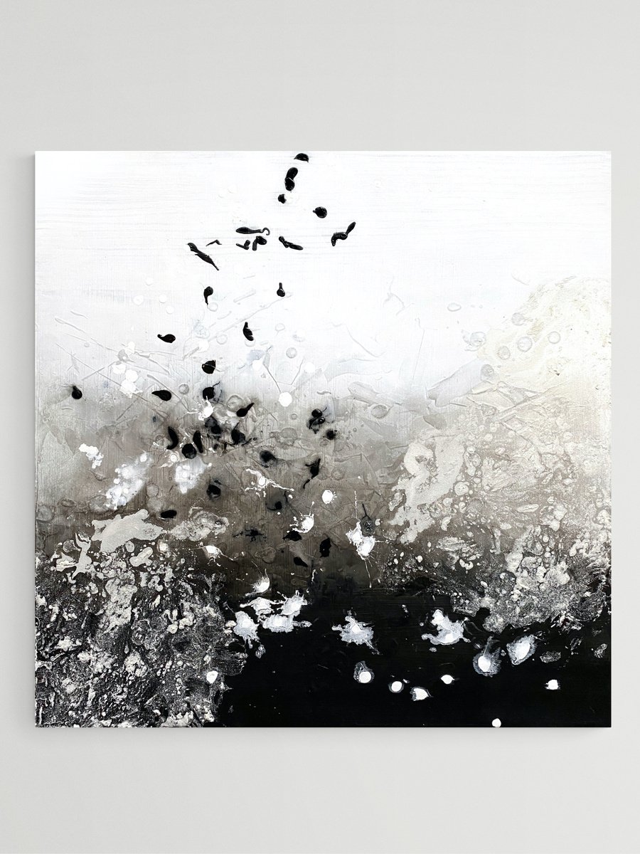 Abstract Painting By Cristina Dalla Valentina, 31 X 31, Near Light /3, Original Artwork