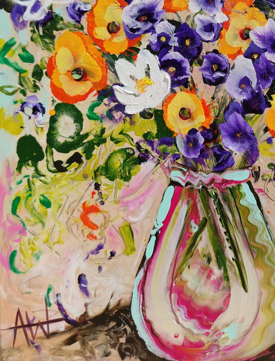 Lilies and Larkspur