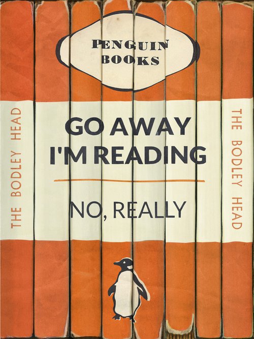 Go Away I'm Reading (11x14'') by Peter Walters