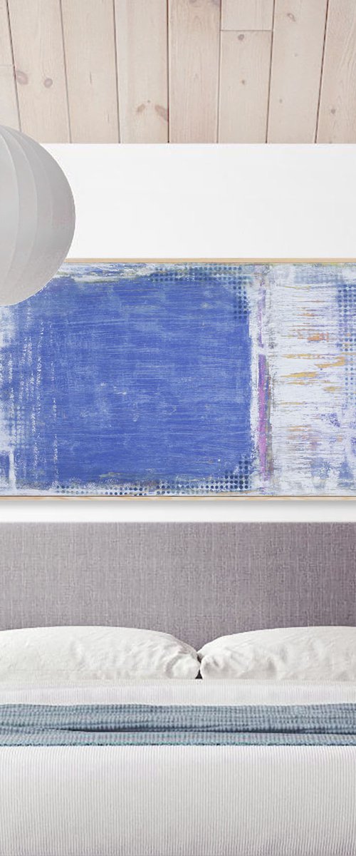 Very Peri Blue 30x30" 76x76cm Contemporary Art by Bo Kravchenko by Bo Kravchenko