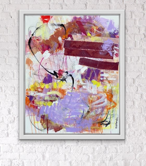 Taking a Difficult Path - Colorful and Whimsical Abstract Expressionism