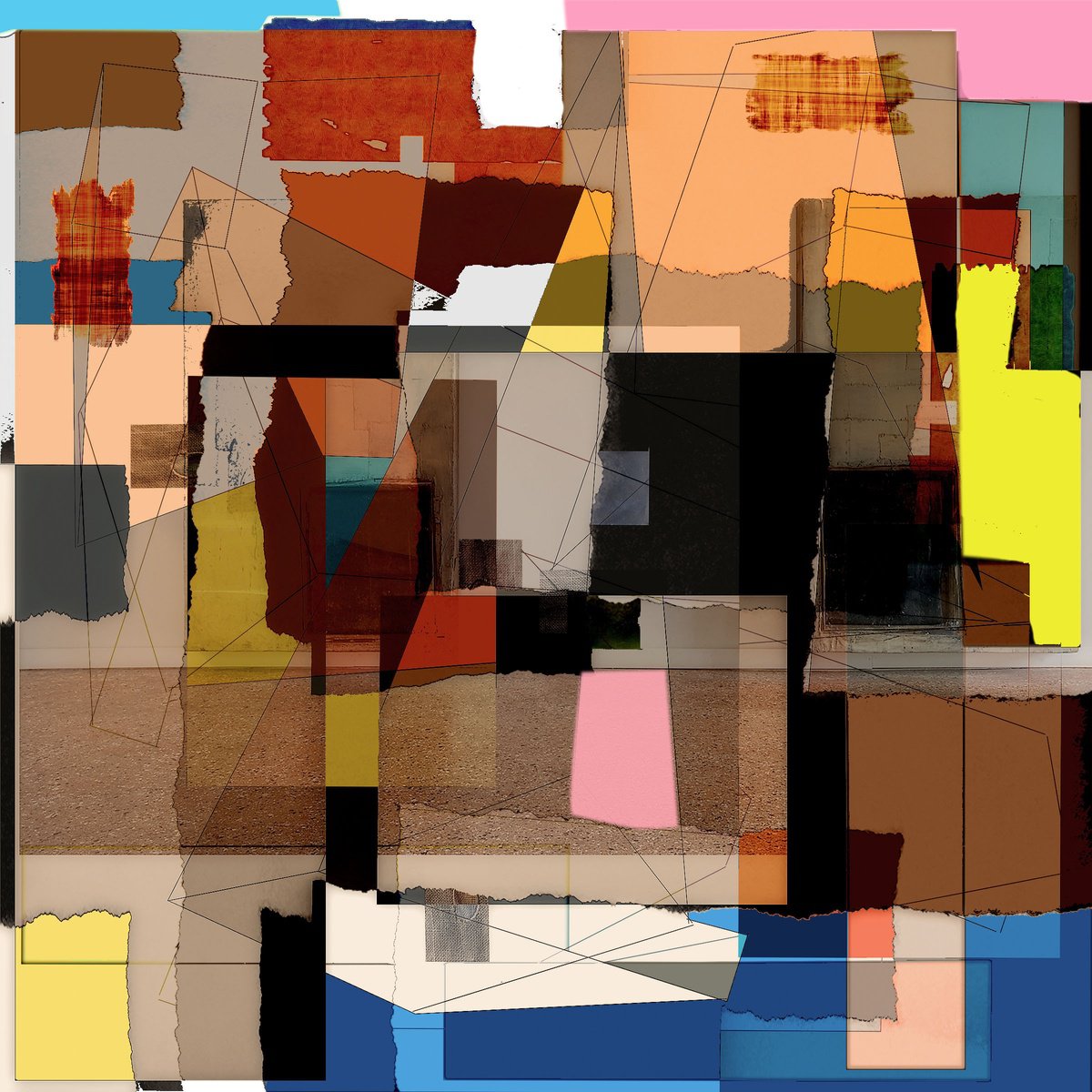 Geometric Abstract C-Type Print By Geert Lemmers Fpa, 31 X 31, Groundplan Iii 5, Original Artwork