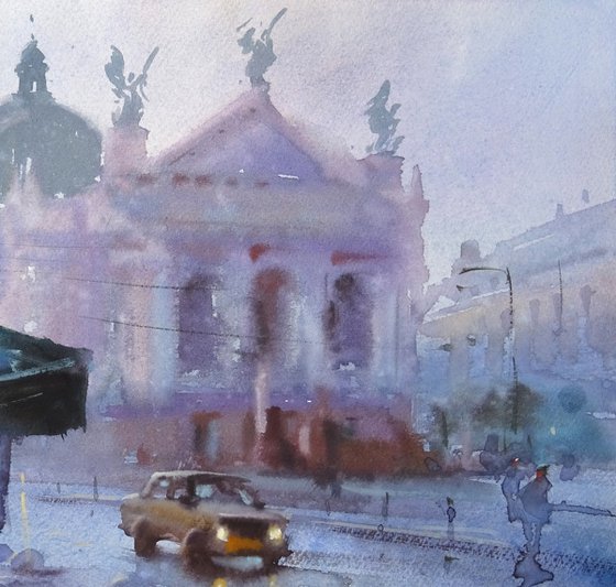 "Wet snow in Lviv"