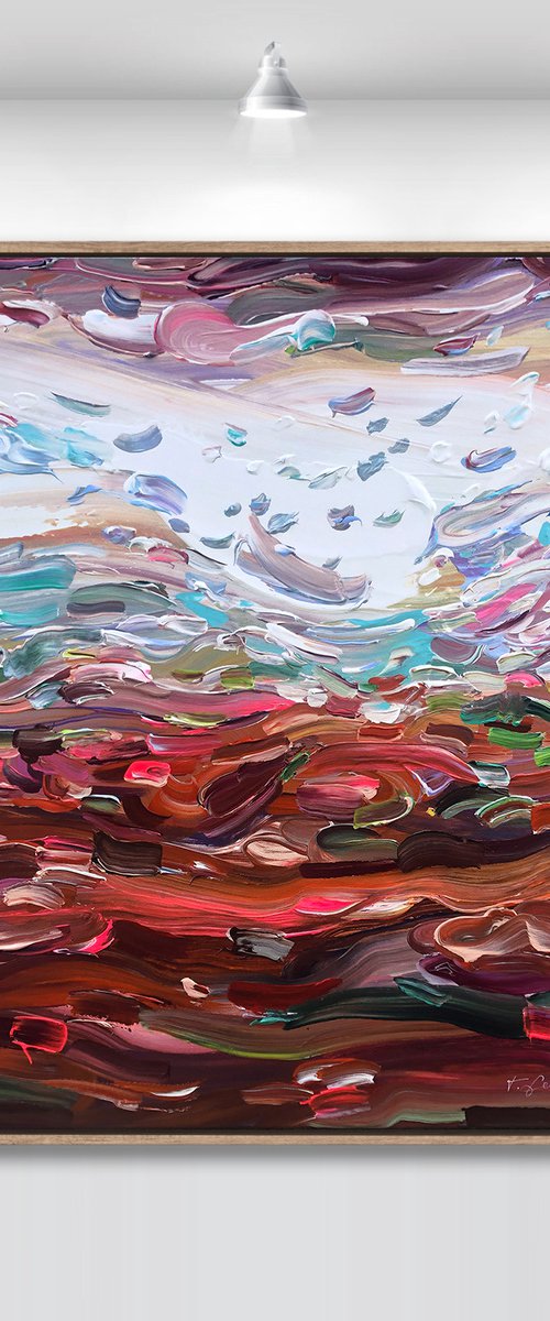 'Country no.37' - 24x24” FRAMED by Tatiana Georgieva