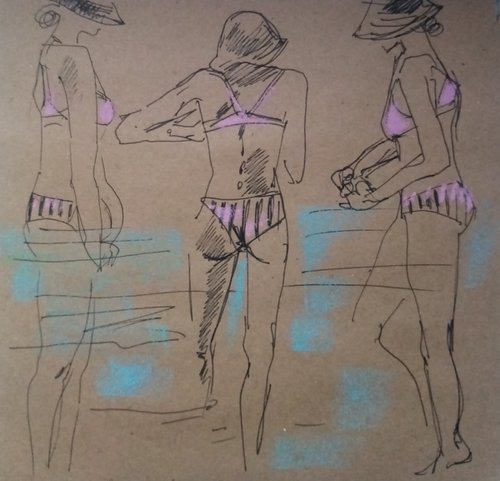 Beach sketches 8 by Oxana Raduga