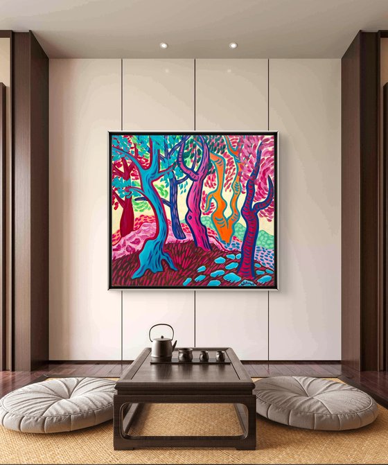 Morning Landscape with Pines III