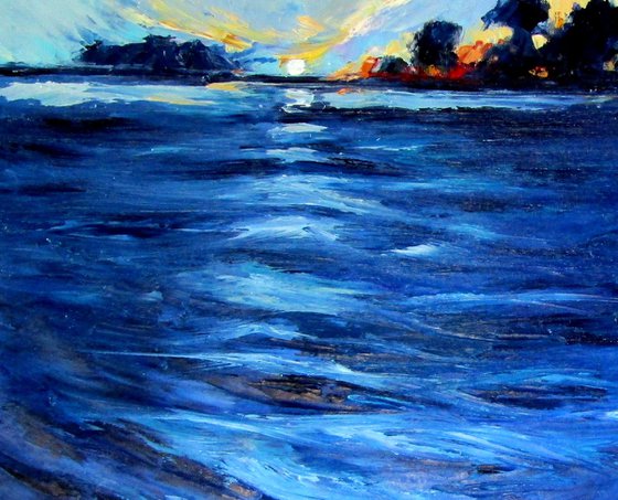 Dawn over the water