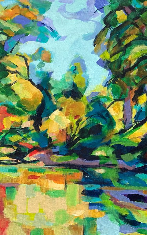 Lake in Bodnant by Stuart Roper