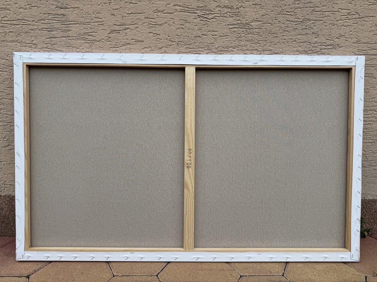 Impressionistic Landscape Oil Painting By Tanja Frost, 43 X 31", Golden Quiet - Floral Symphony Collection, Original Artwork