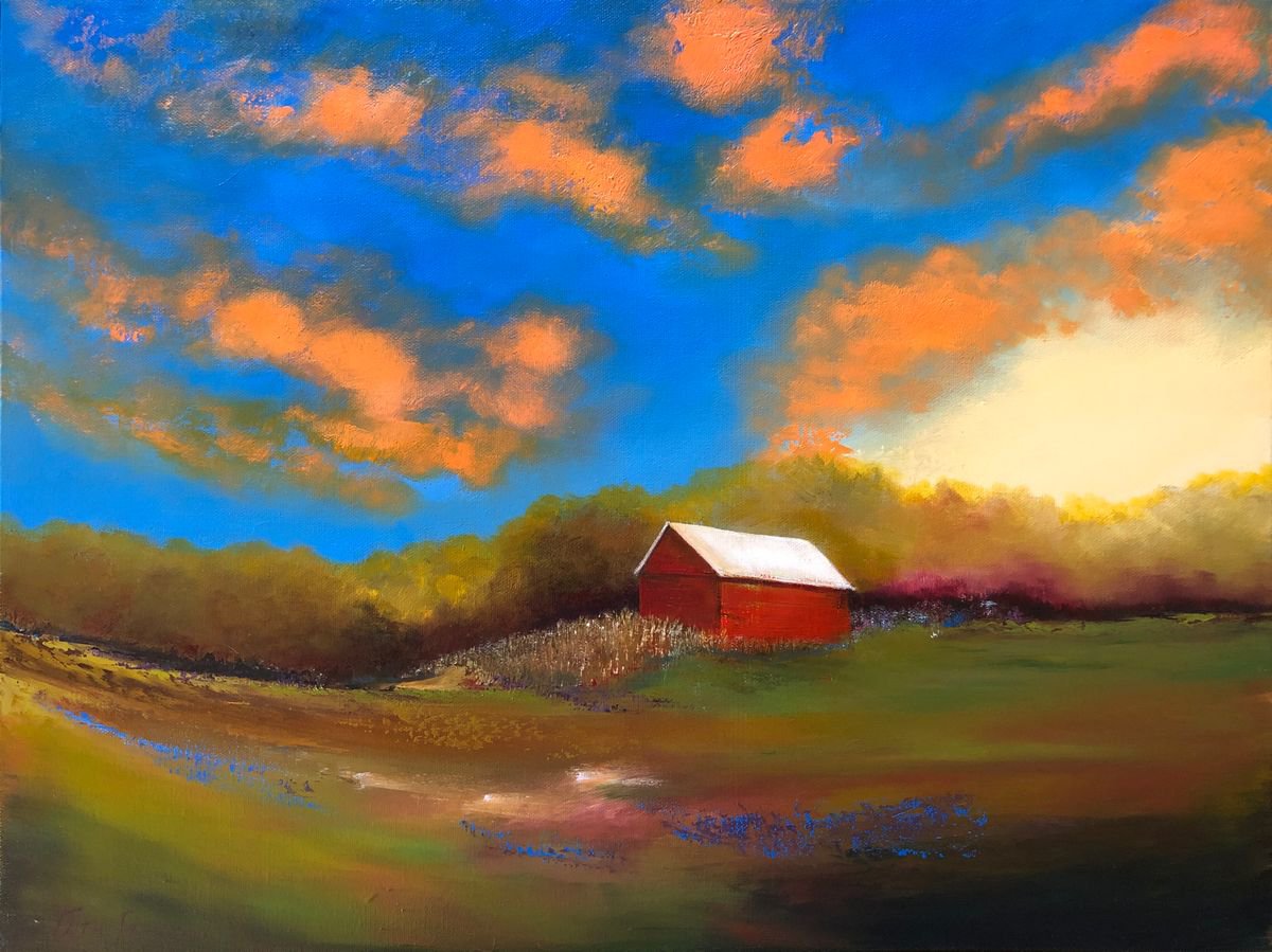 Almost Home...original painting oil on canvas no place like home by Faith Patterson