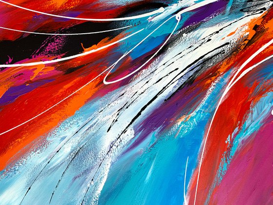 Summer of Love - XL LARGE,  MODERN ABSTRACT ART – EXPRESSIONS OF ENERGY AND LIGHT. READY TO HANG!