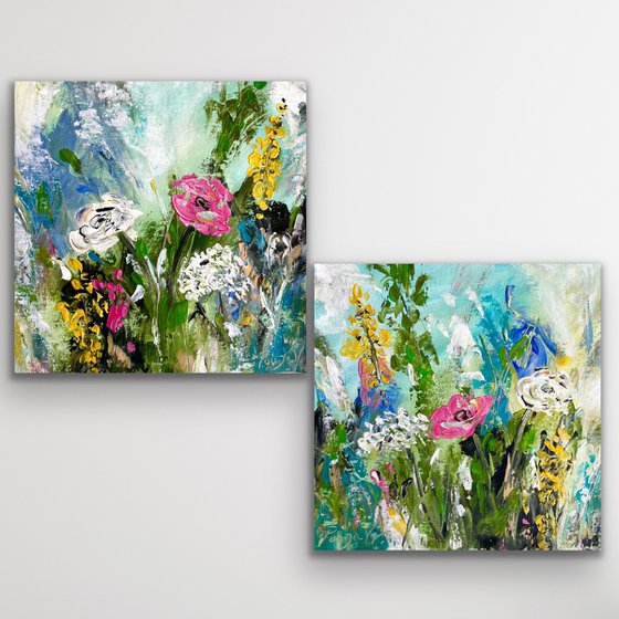 The Colours of Spring - Diptych