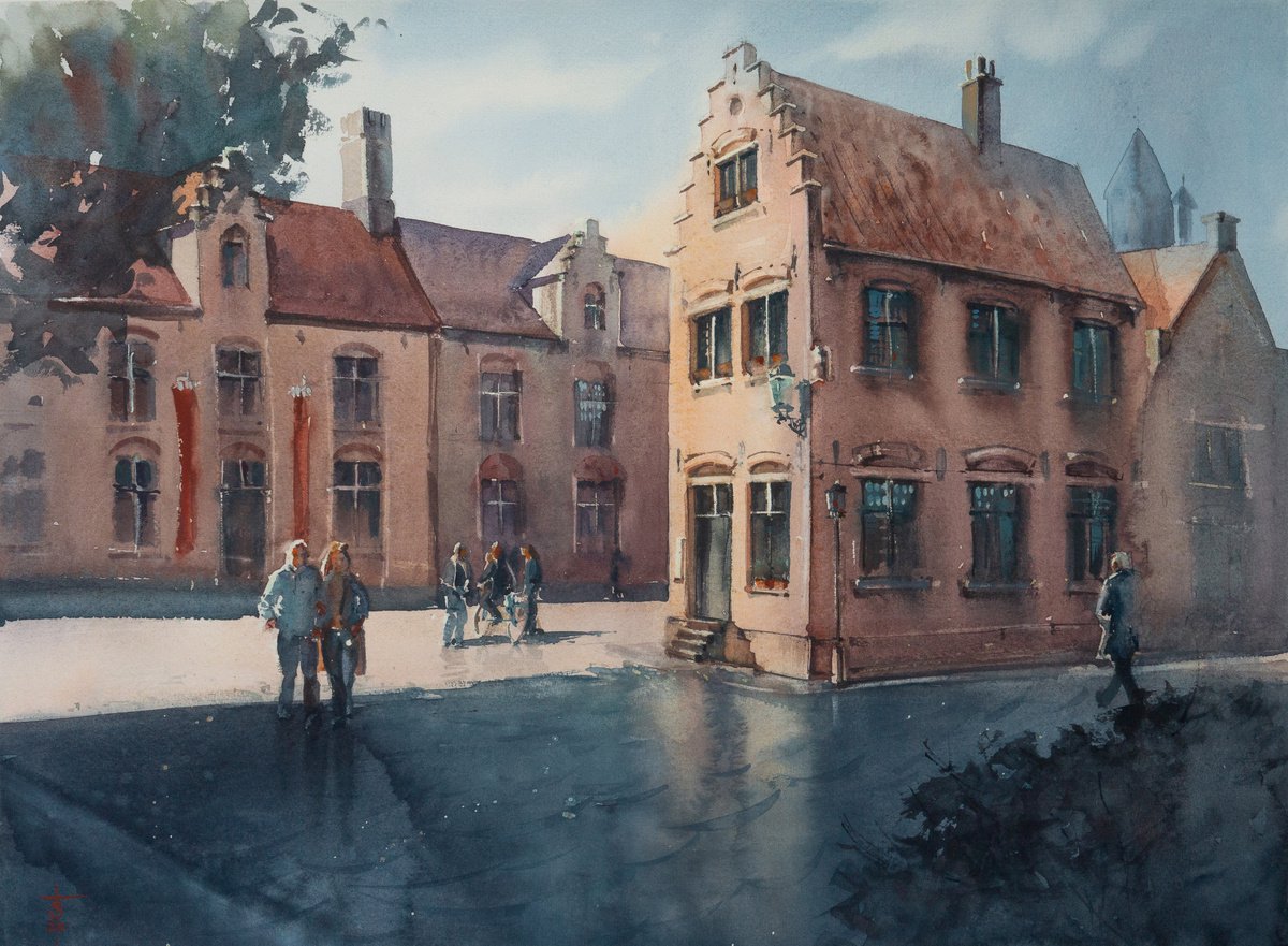 Street in Bruges by Victoria Sevastyanova