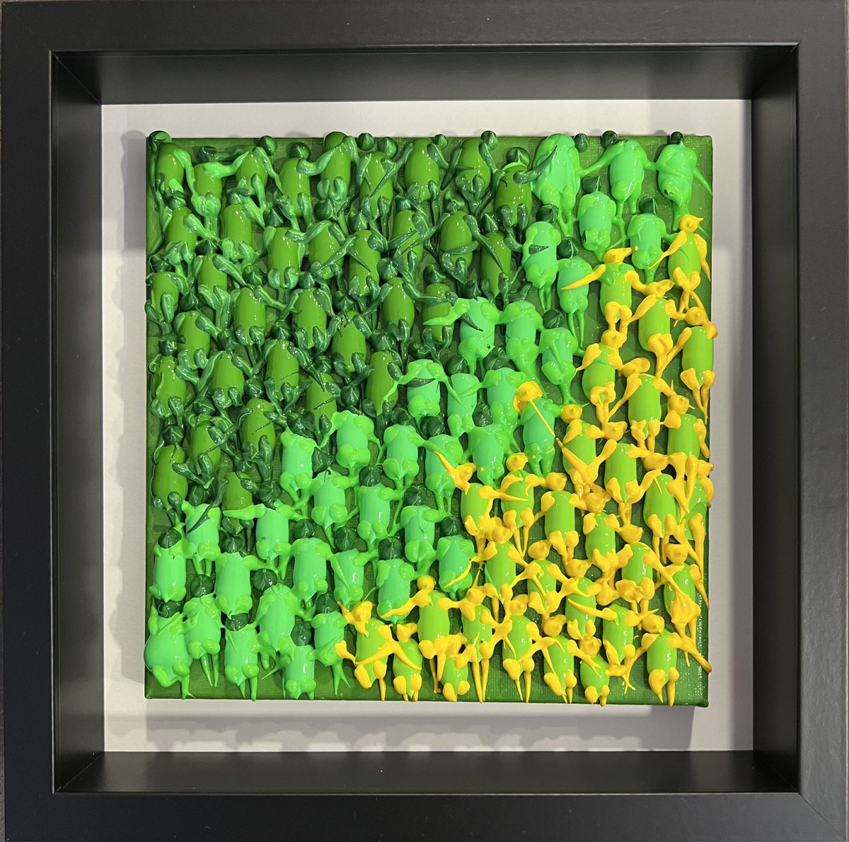 Abstract Portrait Acrylic Painting By Eka Peradze, 11 X 11, Freedom People Eka Peradze Art, Original Artwork