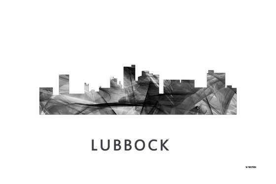 Lubbock Texas Skyline WB BW