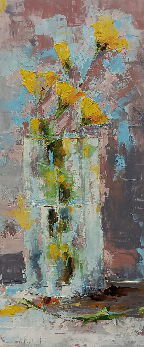Modern still life painting. Abstract still life. Flowers for gift by Marinko Šaric
