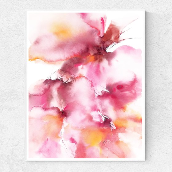 Beautiful abstract flowers wall art Voyage