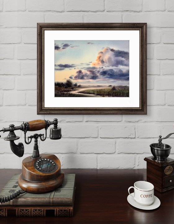 Clouds over the river #4