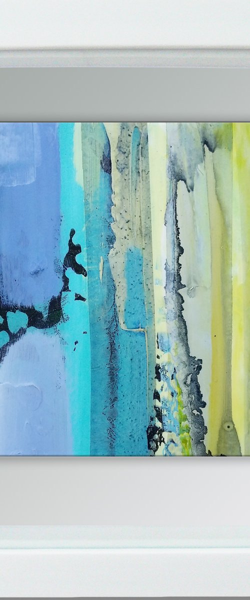 Framed ready to hang original abstract  - colours #8 by Carolynne Coulson