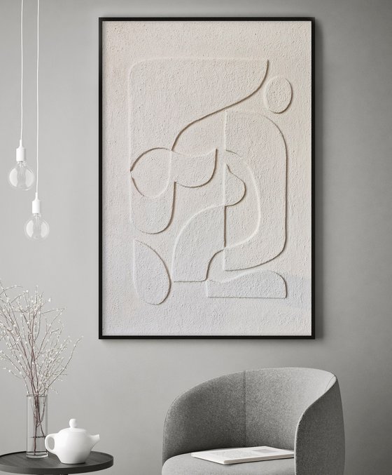 "Rye 4" High textured abstract art
